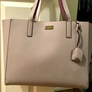 kate spade medium tote bag - lilac 100% leather